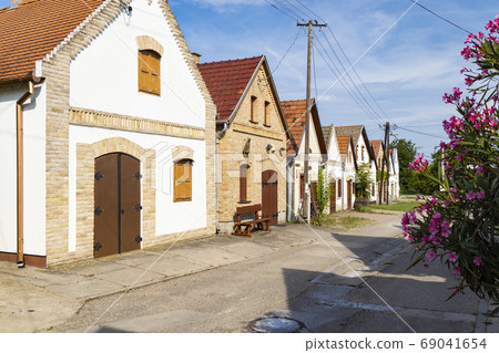 cellar lane in Hajos, Kalocsa County, Southern cellar lane in Hajos, Kalocsa County, Southern 69041654