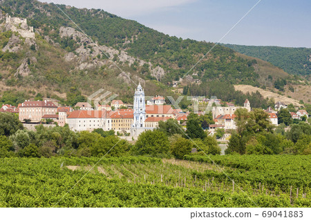 Village of Durnstein with vineyards, Wachau 69041883