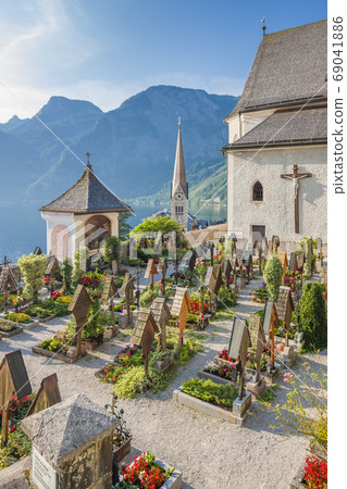 Hallstatt, mountain village in Austrian Alps, 69041886