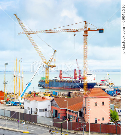 industrial commercial ship Lisbon port industrial commercial ship Lisbon port 69042516