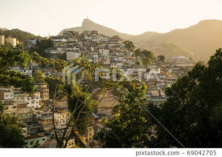 Favela in Rio de Janeiro city, Brazil 69042705