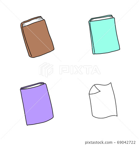 各種書籍的插圖厚度顏色 69042722