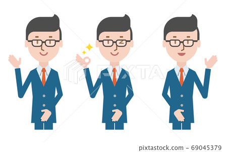 Businessman, office worker, person icon Businessman, office worker, person icon 69045379