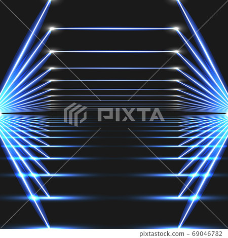 Vector bright lines on dark background 69046782