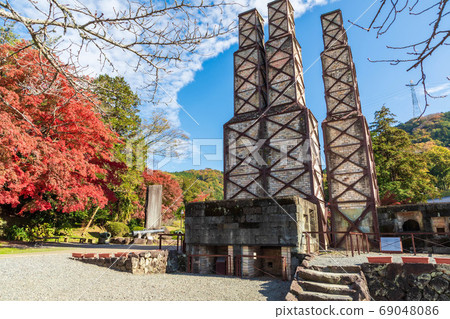 Nirayama reverberatory furnace in autumn with beautiful autumn leaves 69048086