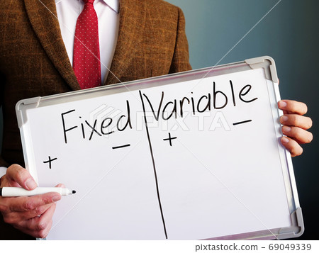 Mentor shows the fixed and variable costs difference. 69049339