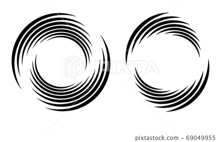Abstract concentric circle. Segmented circles with rotation. Abstract concentric circle. Segmented circles with rotation. 69049955