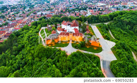 Brasov, Romania - Aerial view of the Citadel, Transylvania Brasov, Romania - Aerial view of the Citadel, Transylvania 69050283