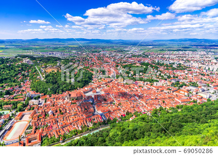 Brasov, Romania, Transylvania - view from Tampa Mountain Brasov, Romania, Transylvania - view from Tampa Mountain 69050286