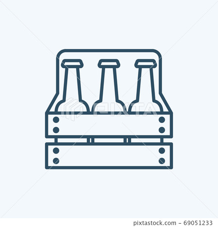 Case of Beer Icon Logo Vector Isolated. Oktoberfest Icon Set. Editable Stroke and Pixel Perfect. Case of Beer Icon Logo Vector Isolated. Oktoberfest Icon Set. Editable Stroke and Pixel Perfect. 69051233