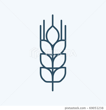 Wheat line icon Wheat line icon 69051238
