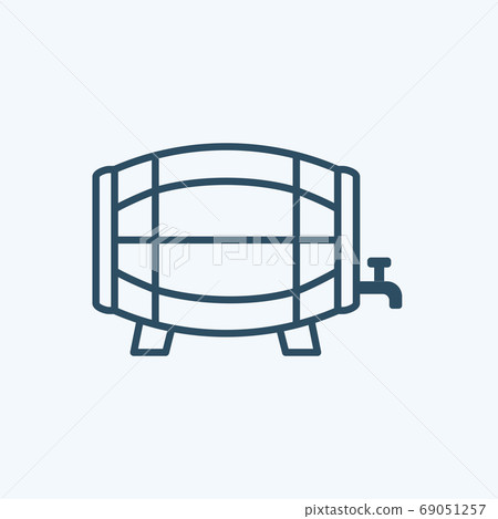 Oak barrel Icon Logo Vector Isolated. Oktoberfest Icon Set. Editable Stroke and Pixel Perfect. Oak barrel Icon Logo Vector Isolated. Oktoberfest Icon Set. Editable Stroke and Pixel Perfect. 69051257