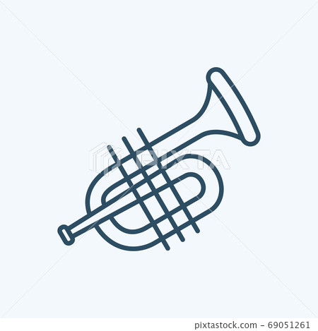 Trumpet Icon Logo Vector Isolated. Oktoberfest Icon Set. Editable Stroke and Pixel Perfect. Trumpet Icon Logo Vector Isolated. Oktoberfest Icon Set. Editable Stroke and Pixel Perfect. 69051261