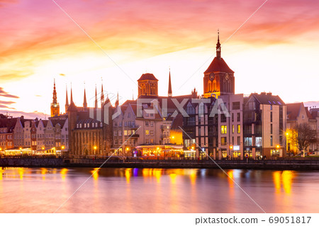 Old Town and Motlawa River in Gdansk, Poland 69051817