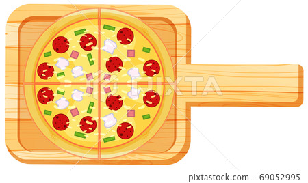 Aerial view of pizza Aerial view of pizza 69052995