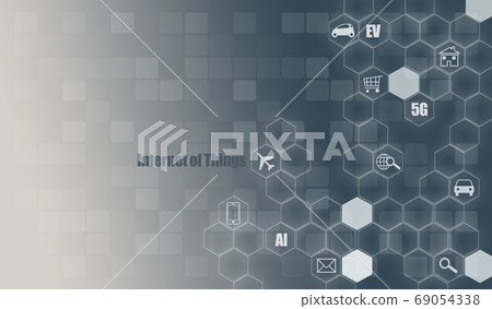IoT digital image gray background material IoT digital image gray background material 69054338