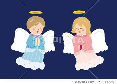 可愛天使插畫素材 69054889