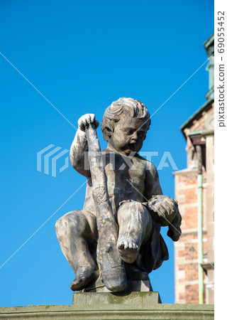 Sculpture at the Rosenborg Castle in Copenhagen 69055452
