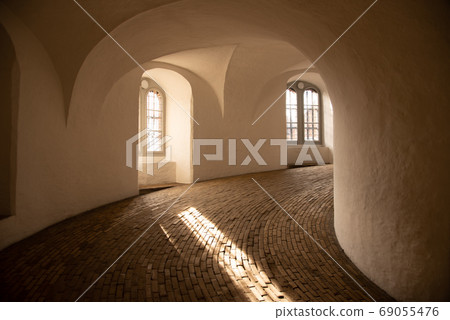 Slope to climb the Round Tower of Copenhagen 69055476