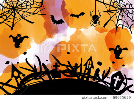  Halloween background illustration 69055639