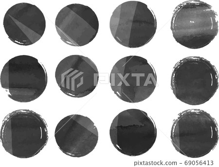 水彩風格圈圈紋理材料框架集 69056413