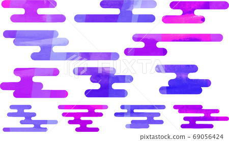 雲水彩風格華麗簡約質感新年賀卡套 69056424