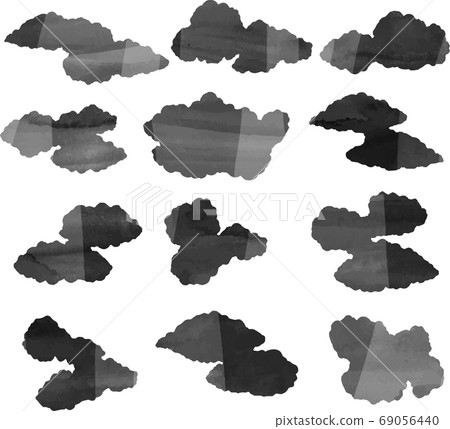 Cloud watercolor style luxury texture New Year's card set Cloud watercolor style luxury texture New Year's card set 69056440