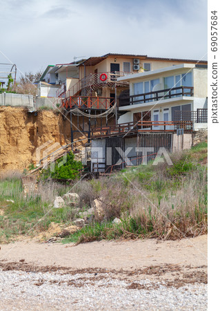 Coastal guest houses at Lyubimovka beach 69057684