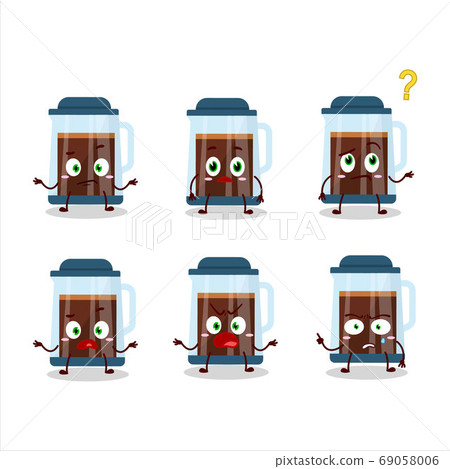 Cartoon character of french press with what expression Cartoon character of french press with what expression 69058006