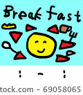 Breakfast time zone display illustration 69058065