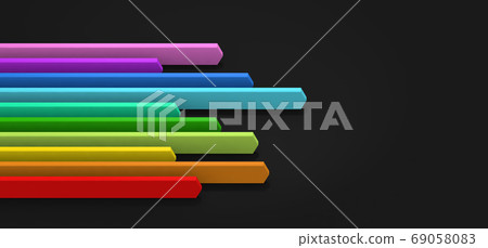10 different colors. 10 parts. Colorful colors. isometric. A three-dimensional object. 10 different colors. 10 parts. Colorful colors. isometric. A three-dimensional object. 69058083