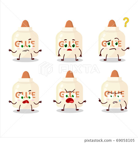 Cartoon character of glue with what expression Cartoon character of glue with what expression 69058105