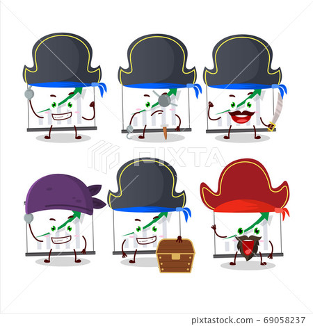 Cartoon character of medical payment with various pirates emoticons Cartoon character of medical payment with various pirates emoticons 69058237