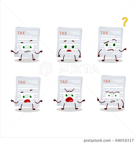 Cartoon character of tax payment with what expression Cartoon character of tax payment with what expression 69058317
