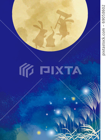 Watercolor style fifteen nights background material Watercolor style fifteen nights background material 69058602