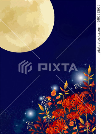 15日晚上,群集孤挺花和水彩風格背景 15日晚上,群集孤挺花和水彩風格背景 69058603