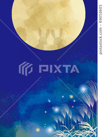 Watercolor style fifteen nights background material Watercolor style fifteen nights background material 69058605