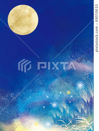 Watercolor style fifteen nights background material Watercolor style fifteen nights background material 69058610