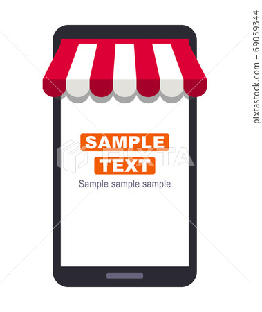 Online shopping on smartphone 69059344
