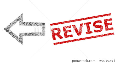 Arrow Left Recursion Mosaic of Arrow Left Items... - Stock Illustration ...