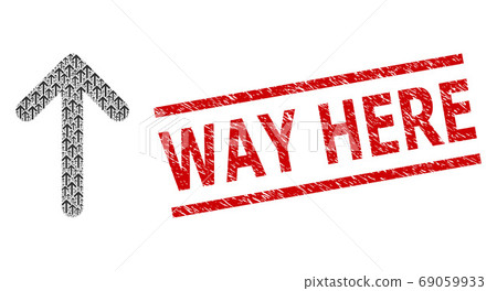 Arrow Up Fractal Collage of Arrow Up Items and... - Stock Illustration ...