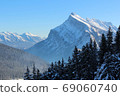 Mt. Rundle in winter 69060740