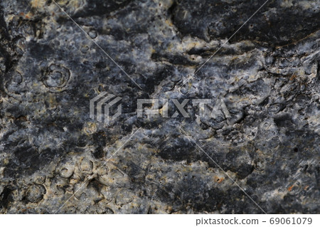 Natural rock with a circular pattern 69061079