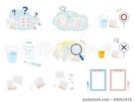 Image illustration set about taking medicine Image illustration set about taking medicine 69061918