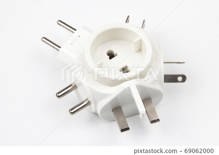adapter for various types of electric plugs and devices on a whi adapter for various types of electric plugs and devices on a whi 69062000