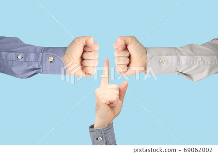 Showing the signs of the fingers to express emotions. Sign langu Showing the signs of the fingers to express emotions. Sign langu 69062002