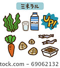 富含礦物質的食物的插圖集 69062132