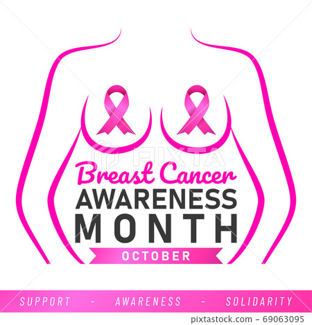 World Breast Cancer Poster Web Banner Breast Stock Illustration 69063095 Pixta