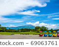 Daily scenery of Koiwai farm in summer 69063761