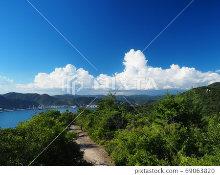 Landscape of Aioi Bay in summer seen from Cape Manyo 69063820